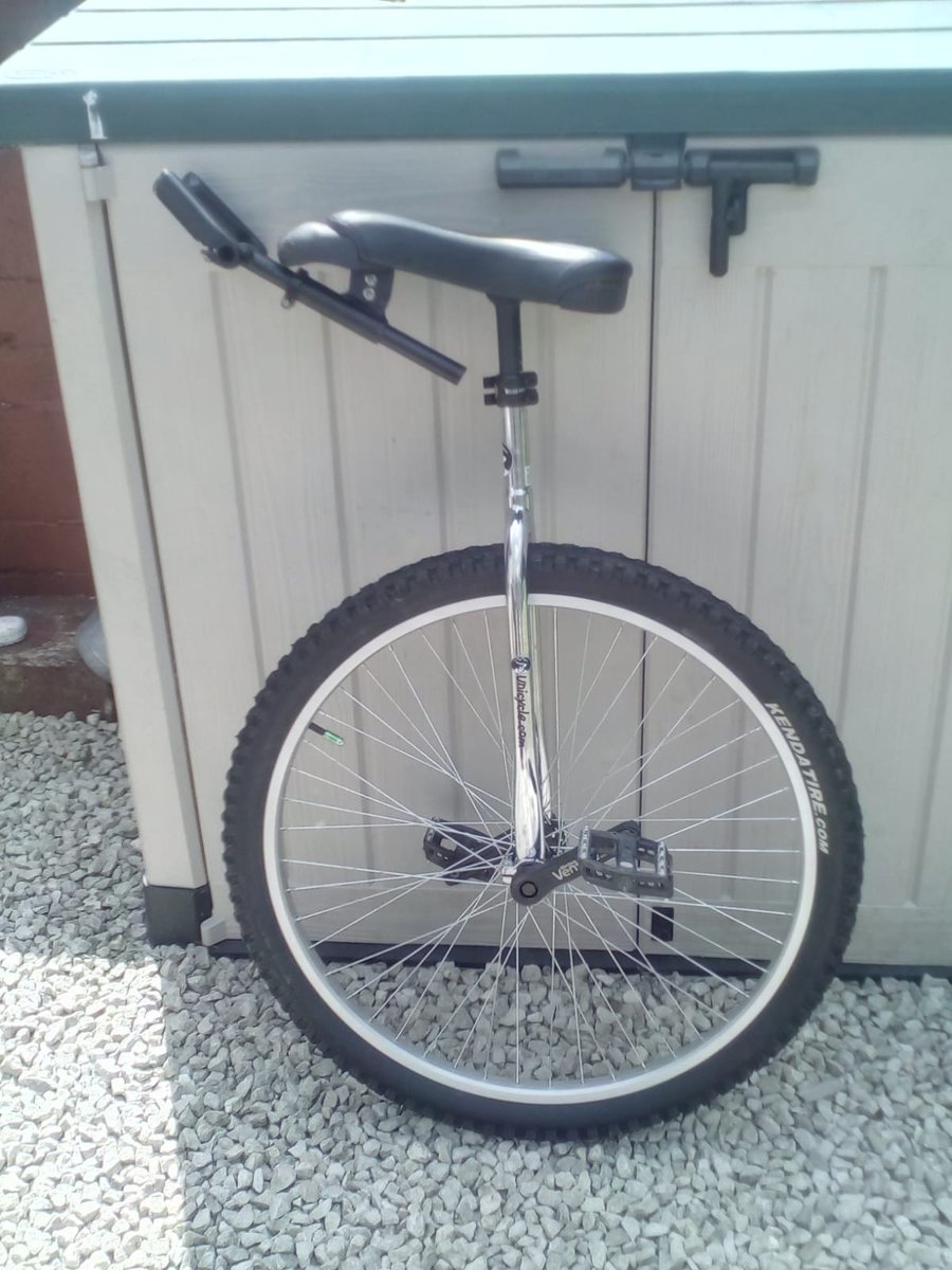 LaserSewandSo's tweet photo. Are any of my followers looking for a 29" unicycle? My hubby has decided it is time to sell his. Message for details. #unicycle #krisholm #nimbus https://t.co/mOr2jHKhzR