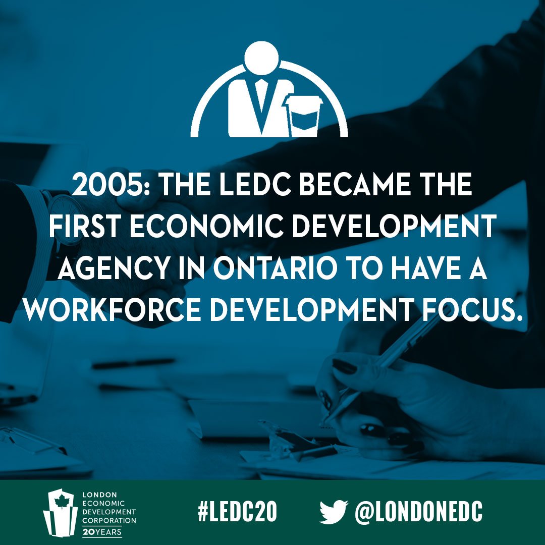 LondonEDC's tweet image. In 2005 the LEDC became the 1st #econdev agency in Ont. to have a #workforce development focus. Since then we've developed initiatives w/ local partners such as #ExperienceWorks, London &amp;amp; Area Works, and @LdnTechJobs bit.ly/2IwnPKw #LEDC20 #Ldnont