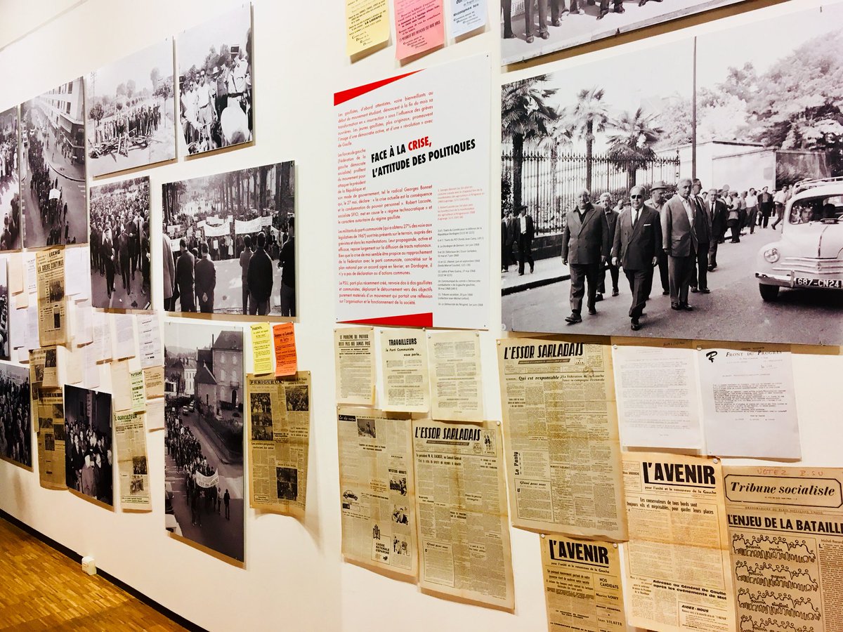 germinalpeiro's tweet photo. Vernissage de l’expo 68 en Dordogne à découvrir jusqu’au 16/9 aux Archives départementales : les événements de mai 68, vus depuis la Dordogne, à travers des dizaines de photographies, affiches et documents qui retracent la vie politique, économique et sociale de notre département https://t.co/M7zIrYtvzA