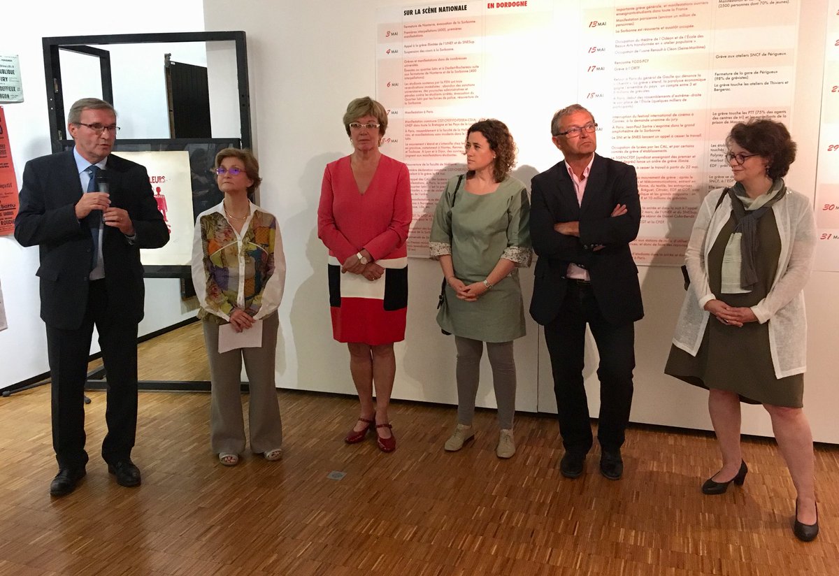 germinalpeiro's tweet photo. Vernissage de l’expo 68 en Dordogne à découvrir jusqu’au 16/9 aux Archives départementales : les événements de mai 68, vus depuis la Dordogne, à travers des dizaines de photographies, affiches et documents qui retracent la vie politique, économique et sociale de notre département https://t.co/M7zIrYtvzA