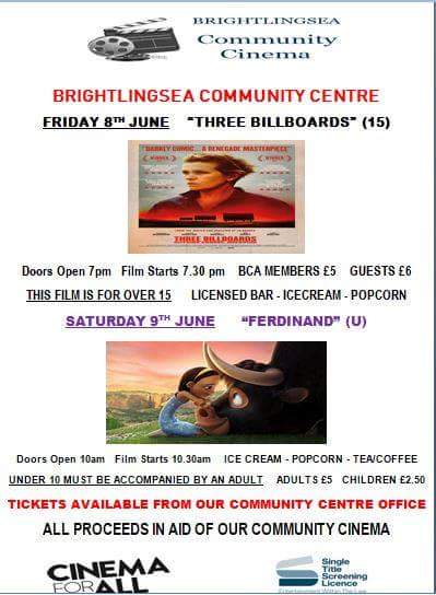brightlingseacc's tweet photo. Brightlingsea Community Cinema @ Community Centre
#cinema #brightlingsea #film #whats on #excited 😊 https://t.co/TGkFGzlq7u