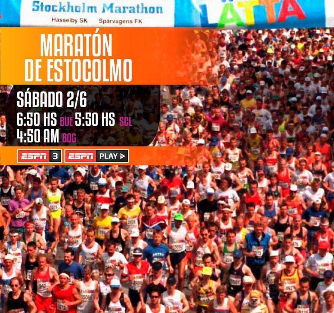 MaratonxelMundo's tweet photo. #StockholmMarathon 🇸🇪

Este sábado 2 de Junio se correrá la 40° edición del #maraton de #Estocolmo.

Transmite #ESPN https://t.co/pF7piTboNb