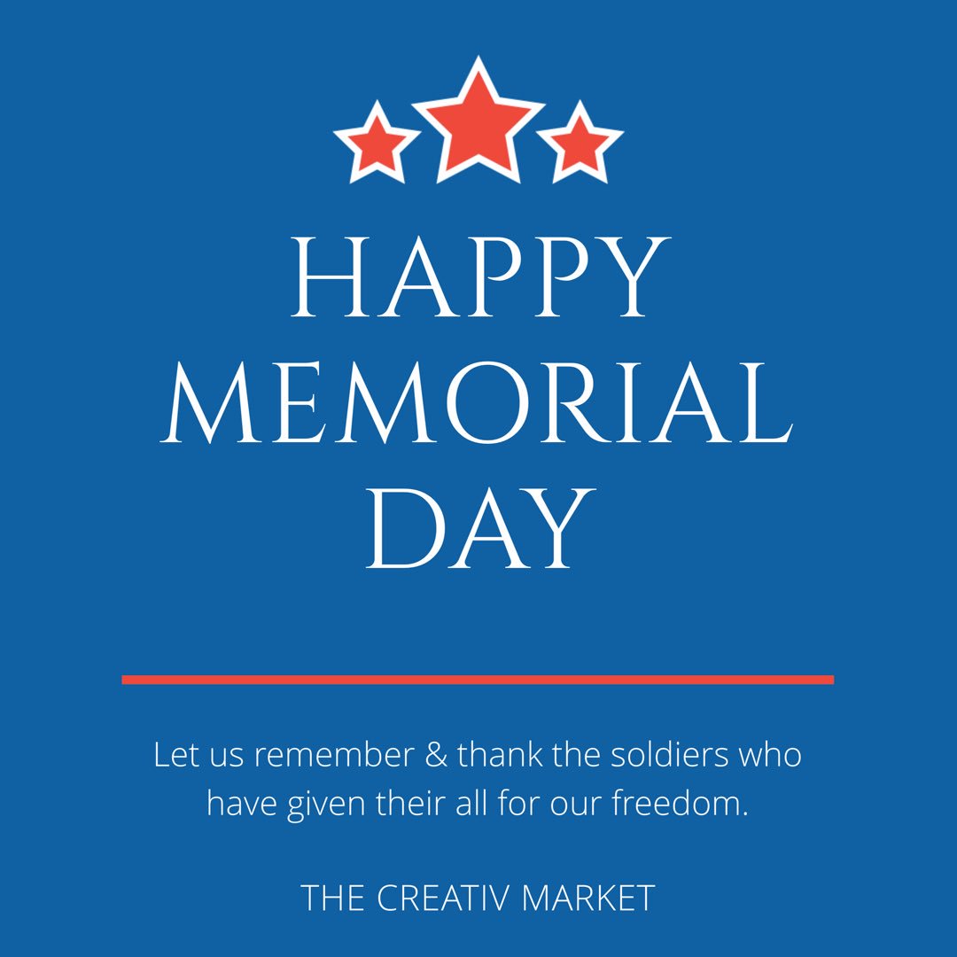 Happy #MemorialDay from your friends at The Creativ Market! 🇺🇸