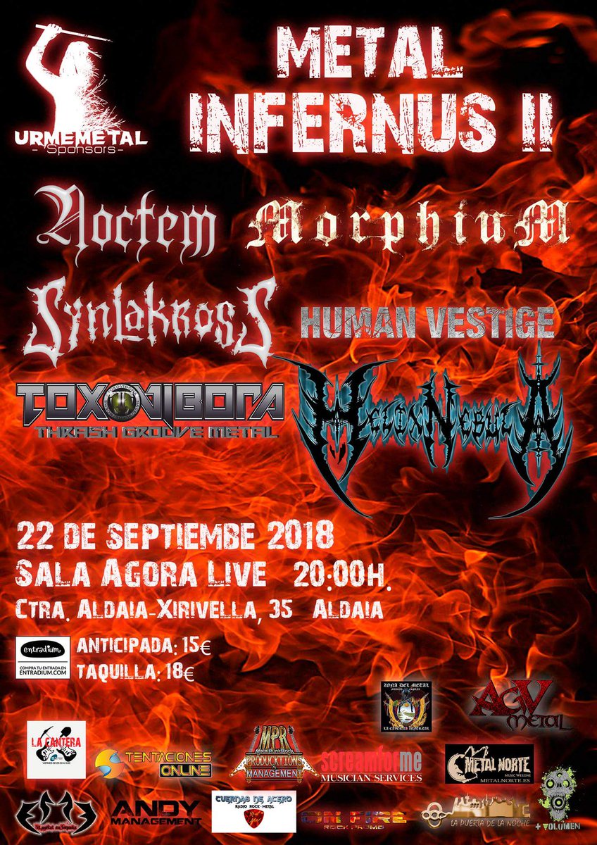 Seguimos confirmando festivales este 2018 <a href="/MorphiuM_info/">MorphiuM Official</a> #Blackjack <a href="/UrmemetalSpain/">Urmemetal</a> #RockChildren