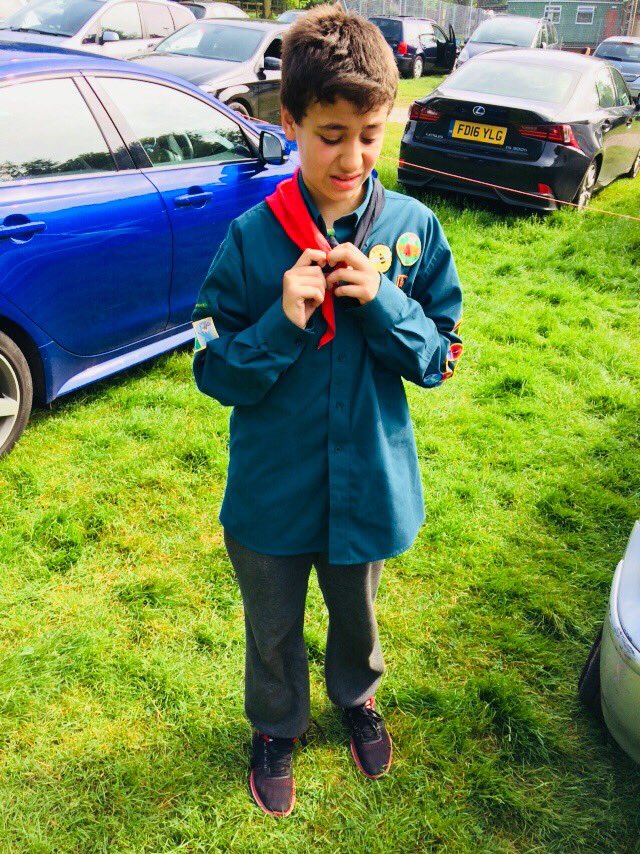 EnasElmansuri's tweet photo. He is knackered, bless him.what a great experience.Achieved the leadership badge.I am proud of him #BJAM #scouts #bristol https://t.co/AqNhaXIbqB