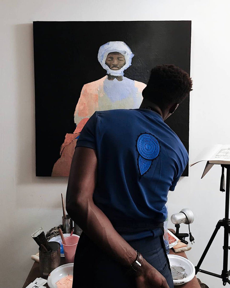 ArtofPapi's tweet photo. Expo finissage event is this Saturday after Iftar.
Process shots by @Vlonepape
#PapiNeverSleeps #DakArt2018 #MwamiFepp #DakarLives #dakarbiennale2018 https://t.co/zi7PXzr8H0