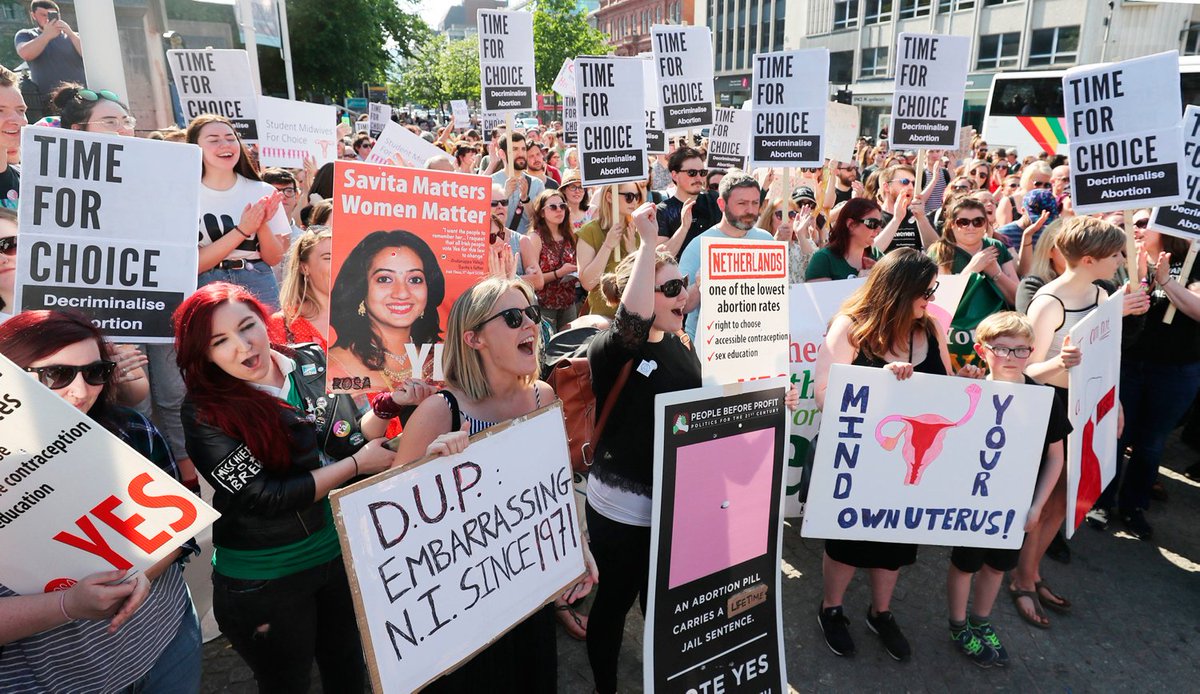 BelTel's tweet photo. Hundreds call for easing of Northern Ireland abortion laws at pro-choice Belfast rally [Photos]
https://t.co/Q8YWcurR2a https://t.co/JibufPCI8f