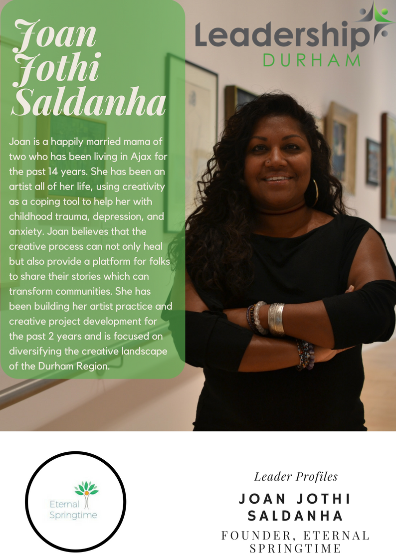 LeadersDurham's tweet image. Presenting this week's #LeadershipDurham participant profile: @jothicreative Joan Jothi Saldanha from @EternalSpringCA