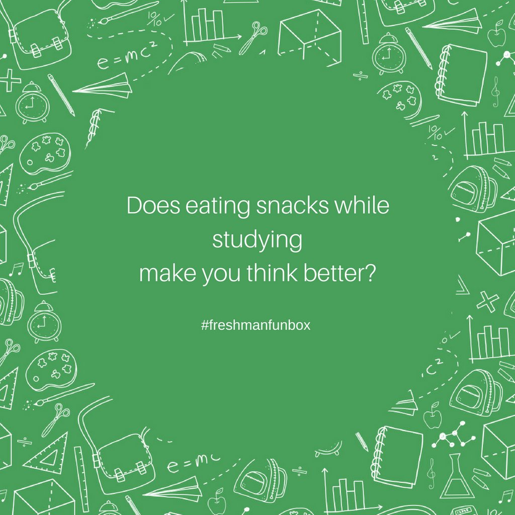 Well ... does it? You can think about that when you upload your books to study. Chill with snacks and so much more every month. Available now at freshmanfunbox.com.

#carepackage #graduation #collegebox #boardingschool #education #gradgiftideas #university #collegestudent
