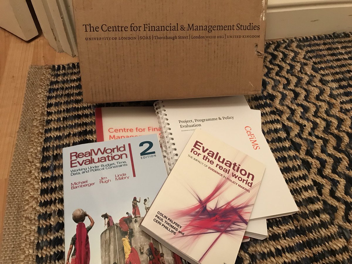 MichelleCMoffat's tweet photo. Bittersweet moment opening my final #MSc module parcel from @SOAS Hoping Iโve left the best till last... #policyevaluation #publicpolicy #CeFiMS #almostthere ๐๐๐ป https://t.co/AwBuwJdqYe