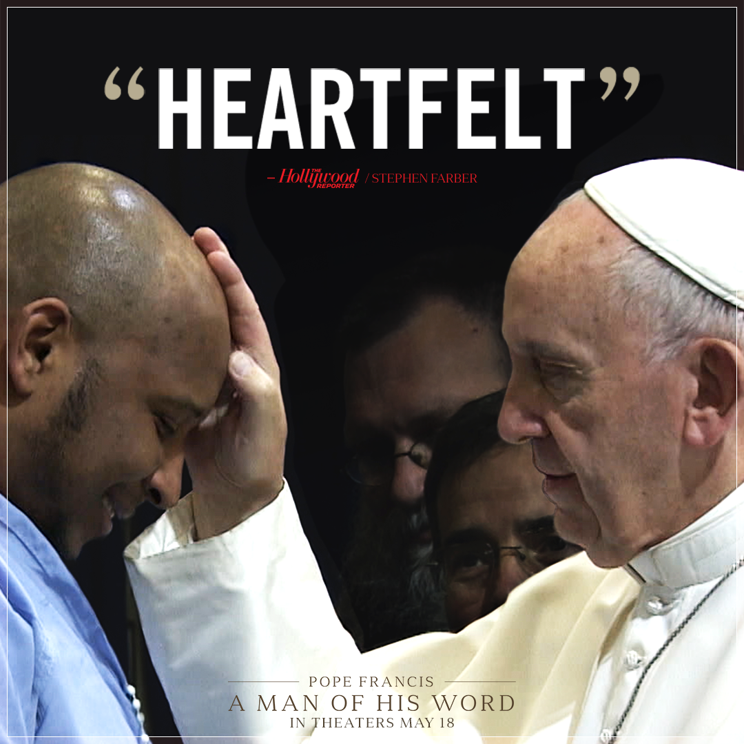 A man of patience, understanding, hope. Pope Francis - A Man of His Word is in theaters now. #ThePopeMovie