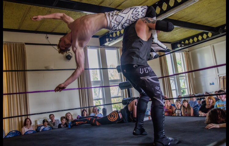 RM2RockNRolla's tweet photo. Yo @DKWAcademy, do you mind asking your roster why EVERY SINGLE MATCH they feel the need to attempt to break my neck? https://t.co/tYFJiYUvm0