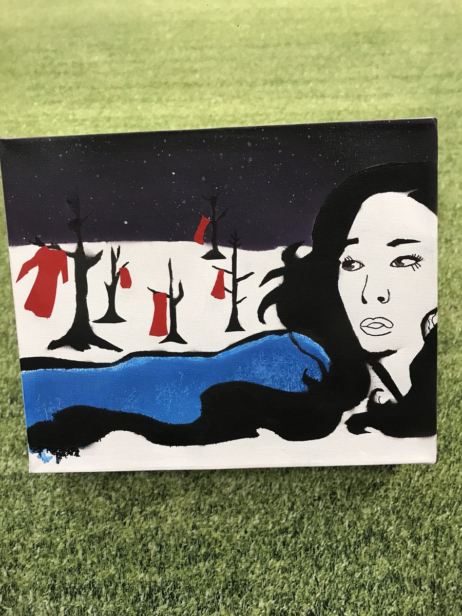 RaelynVoulgaris's tweet photo. Jamie Black’s #REDressproject has come through in a few incredible art pieces in the @wpcLRSD Gr.9 pod. #CanadianIssues #MMIWG #ArtinAction @louis_riel_sd https://t.co/29r234mDGJ