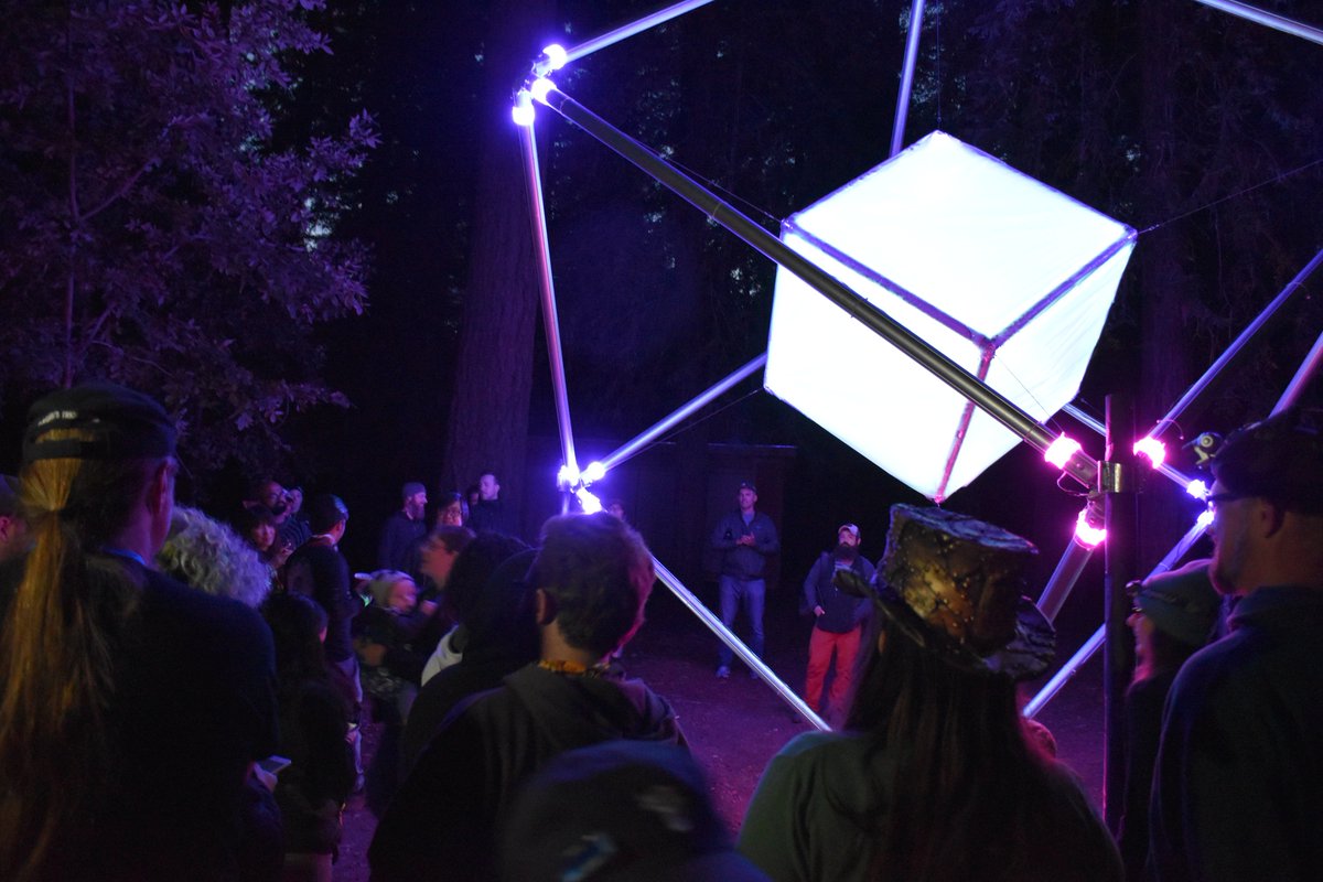 johnhanke's tweet photo. #Ingress came to life at #EpiphanyNight2018.  13 camps.  13 epic works of interactive art.  Massive creativity shown by Agents.  Thank you all for a great weekend! https://t.co/qcsD56tEFl