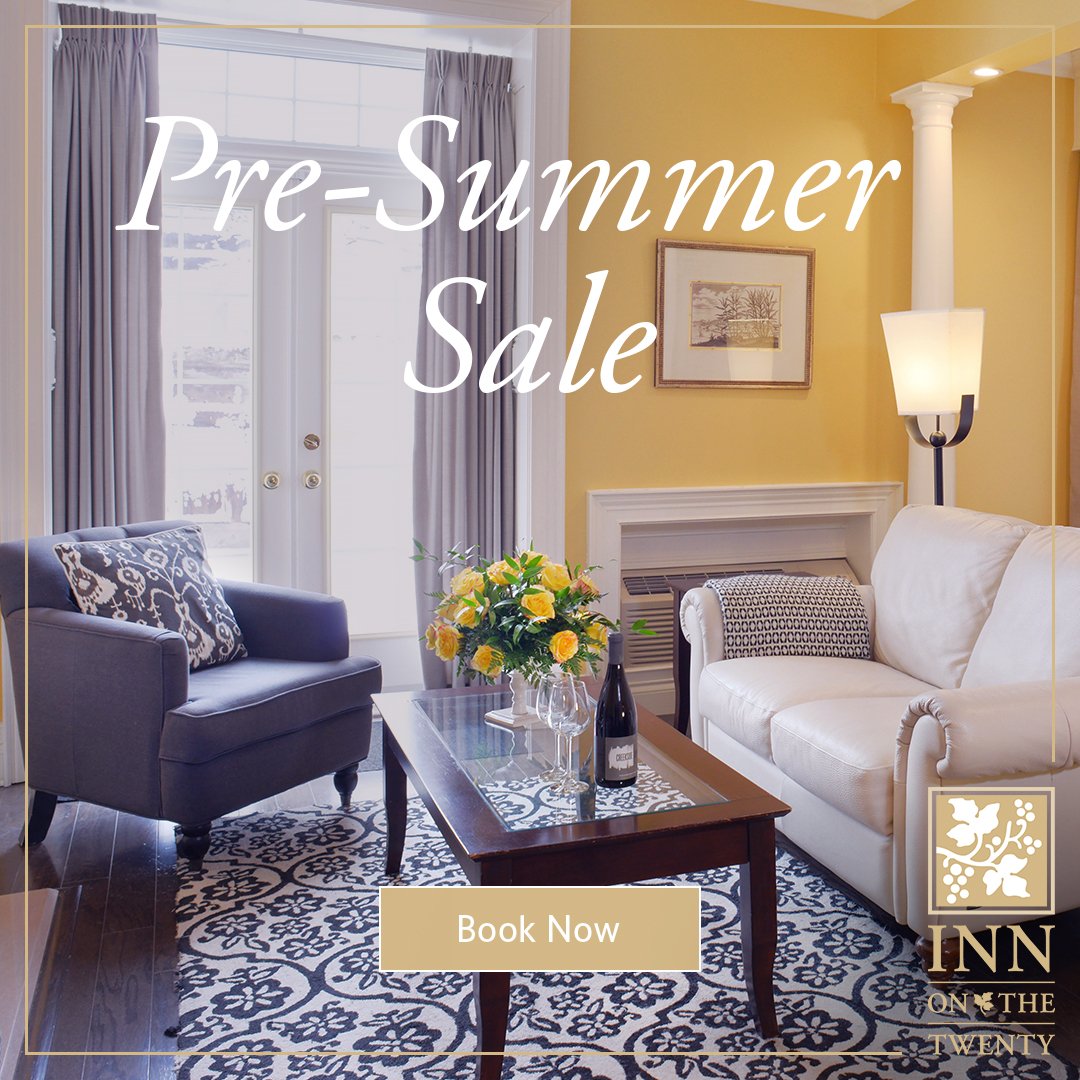 InnOnTheTwenty's tweet photo. Book your reclusive wine country getaway by June 17th, and save! Recharge in charming #JordanVillage with overnight accommodations and complimentary room upgrade during our #InnOnTheTwenty Pre-Summer Sale | https://t.co/VUT7AOnMmB https://t.co/Hr6hDlcuBF