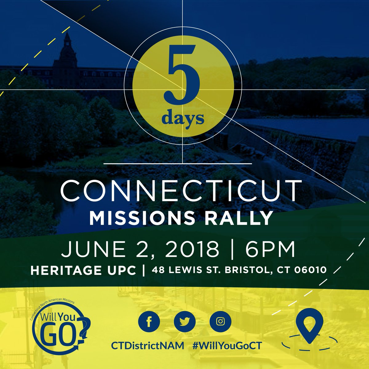 ctdistrictnam's tweet photo. FIVE days! #WillYouGoCT https://t.co/DAMxTcCDCQ
