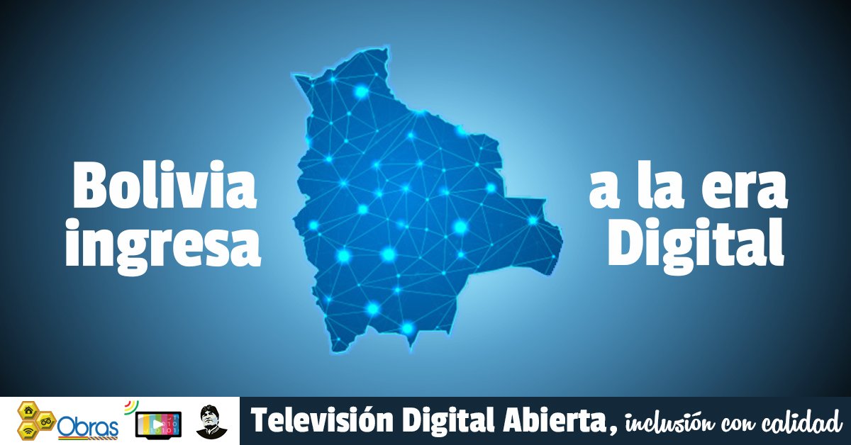 mopsv_Bolivia's tweet photo. Bolivia ingresa a la era digital y juntos estaremos disfrutando de todos sus beneficios en nuestros televisores de manera gratuita.
#TDABolivia, inclusión con calidad📺 https://t.co/PL5xaIERCg