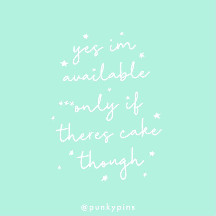PunkyPins's tweet photo. What's it called when you get your #Smonday feeling on an actual Monday? #Conundrum #FeedMeCake https://t.co/avmgkETxxB