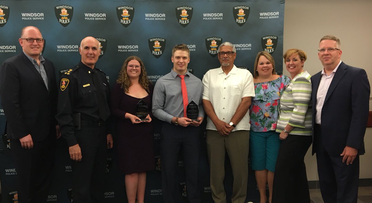 Huge thanks to Shelley Atkinson, family and others who helped create the John Atkinson Memorial Scholarship @WFCUCreditUnion Congratulations to the first two recipients, Derek Gignac and Kyra Beaulne.