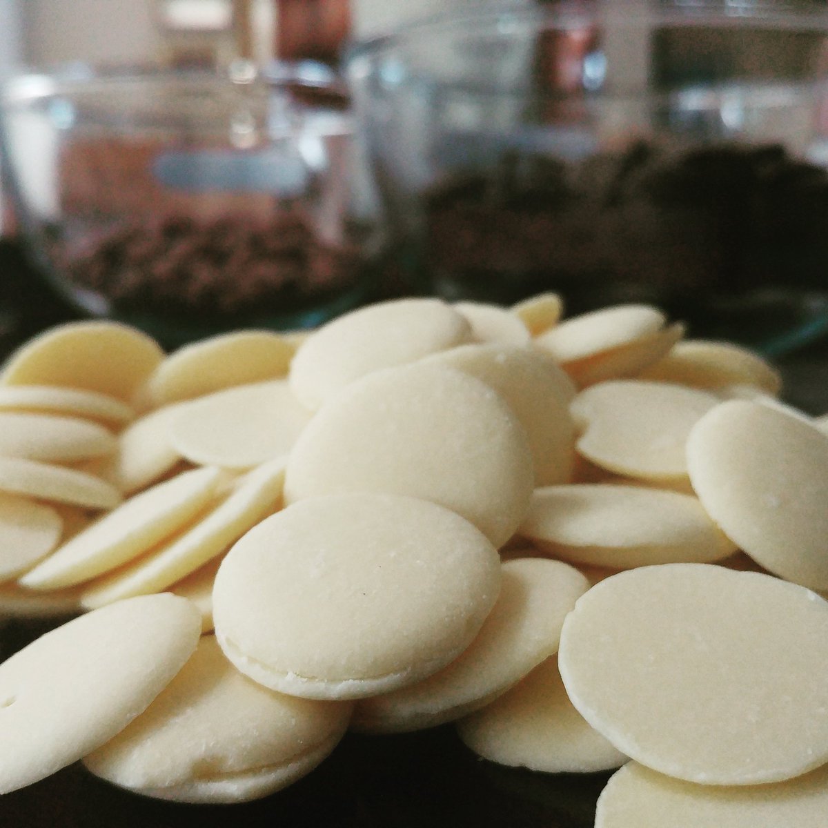 Choc_Fix's tweet image. #whitechocolate buttons ready to become hand crafted chocolate #truffles