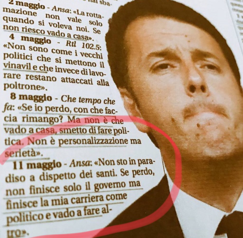 MaxScorza's tweet photo. @matteorenzi Incentriamolo su questo tema...coerenza�� https://t.co/griK3aP6F9