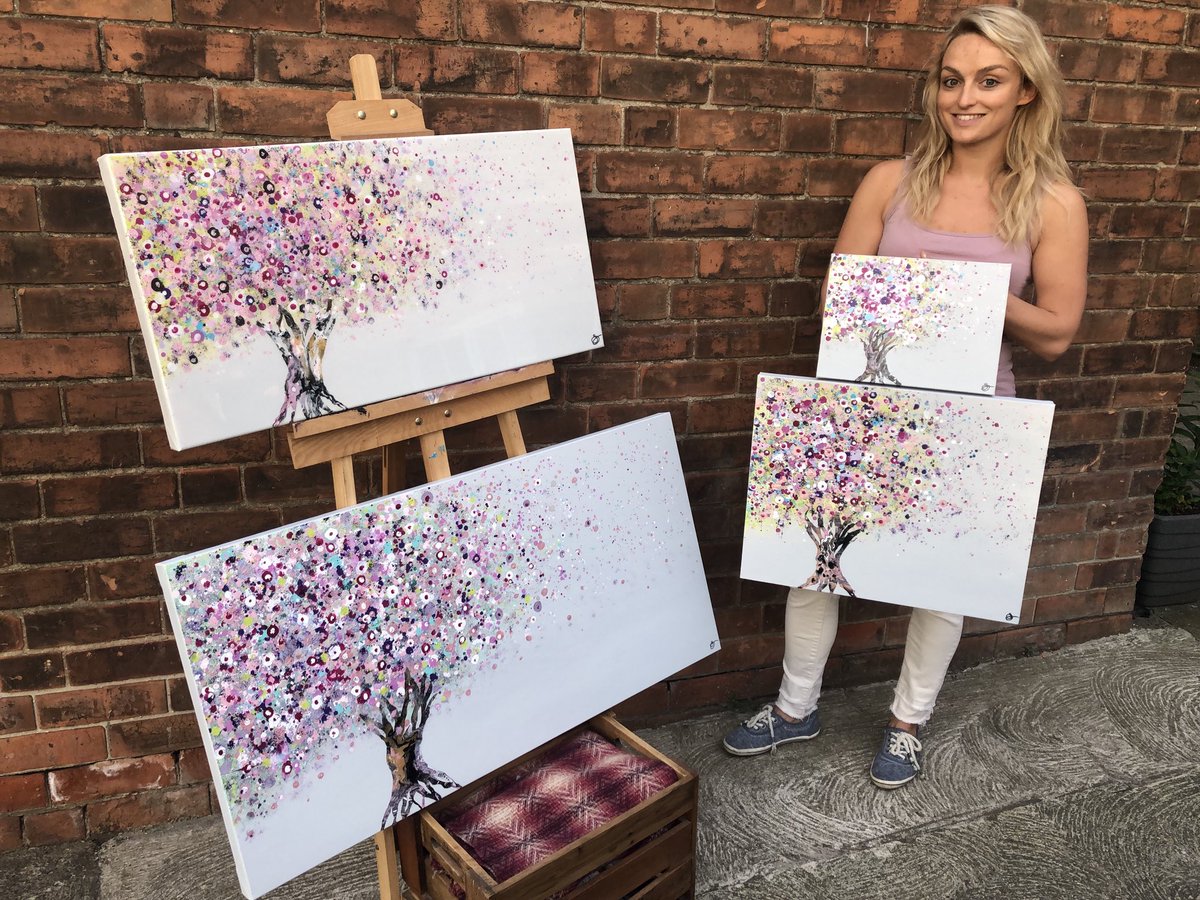 LittleDotArt's tweet photo. I wonder if #judidench likes my latest Blossom trees? #MyPassionForTrees #woodland #art #artist #blossom #trees https://t.co/l2dTBxay0m