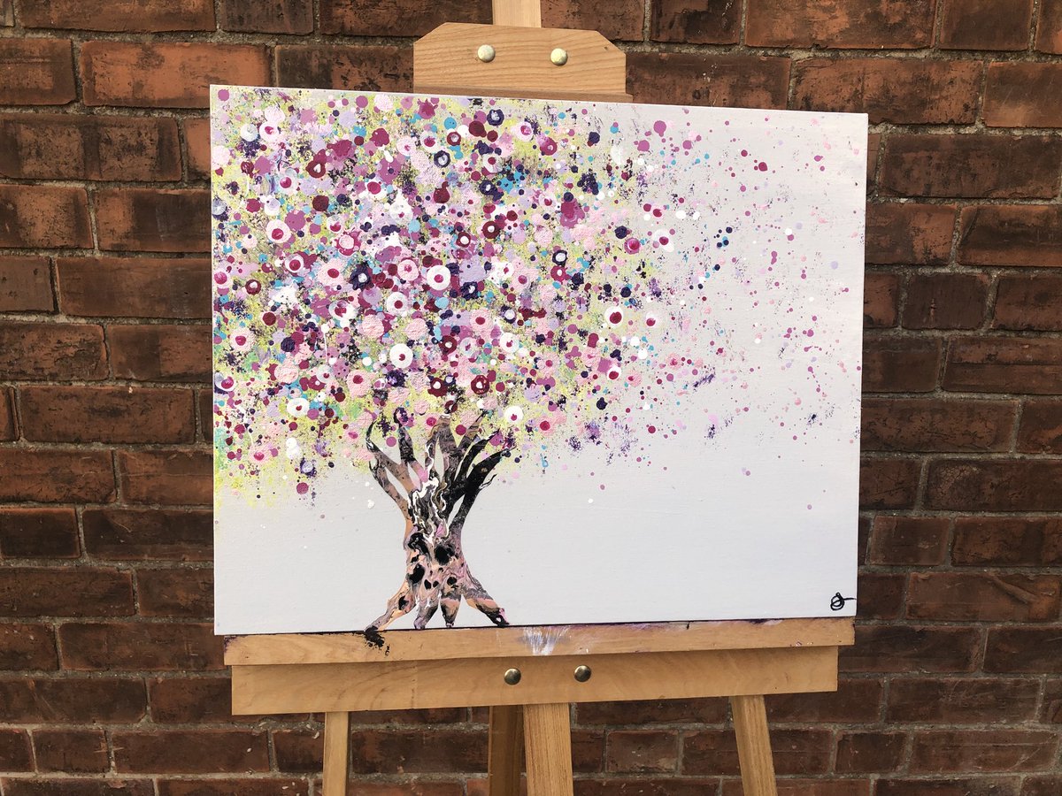 I wonder if #judidench likes my latest Blossom trees? #MyPassionForTrees #woodland #art #artist #blossom #trees