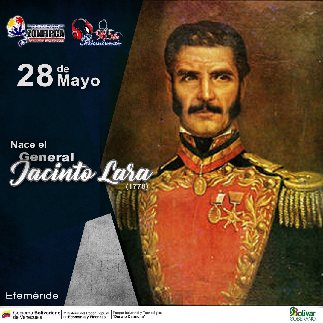 zonfipca's tweet photo. Un día como hoy en 1778 nace el general revolucionario Juan Jacinto Lara.

#Efemérides #28May #Revolución https://t.co/dmfcqrq5ZS