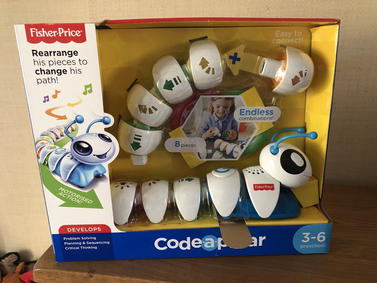 MichelleHTech's tweet image. Made a slight amendment to our school @FisherPrice code-a-pillar. #girlswhocode #codingforgirls