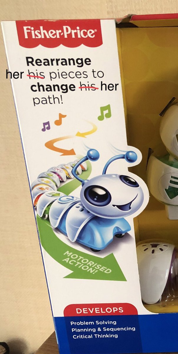 MichelleHTech's tweet image. Made a slight amendment to our school @FisherPrice code-a-pillar. #girlswhocode #codingforgirls