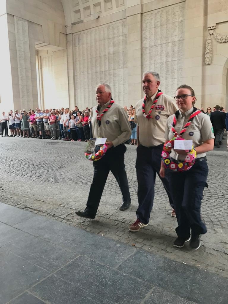 RGScouts's tweet photo. They made it! The team got to Menin Gate after mammoth bike ride &amp; laid a wreath in memory of the unremembered. Huge thank you to all that have sponsored so far - still time to support the cause. Well done team! ⚜️🚲🇧🇪
https://t.co/tSdRMIpmzA
#londontoypres #scoutsonbikes https://t.co/H1zvOMnajW