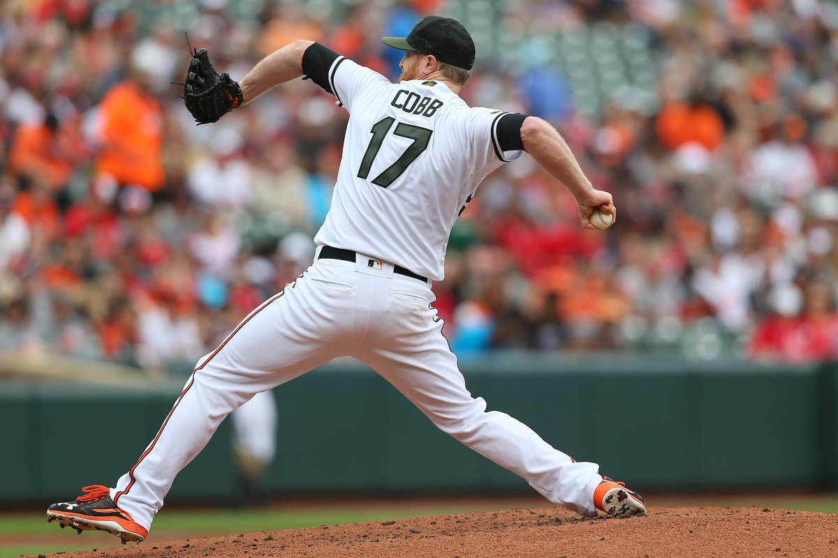Orioles's tweet photo. Alex Cobb today: 7.0 IP, 5 H, 3 ER, 3 BB, 3 K. #Birdland https://t.co/bAHZqdy2ur