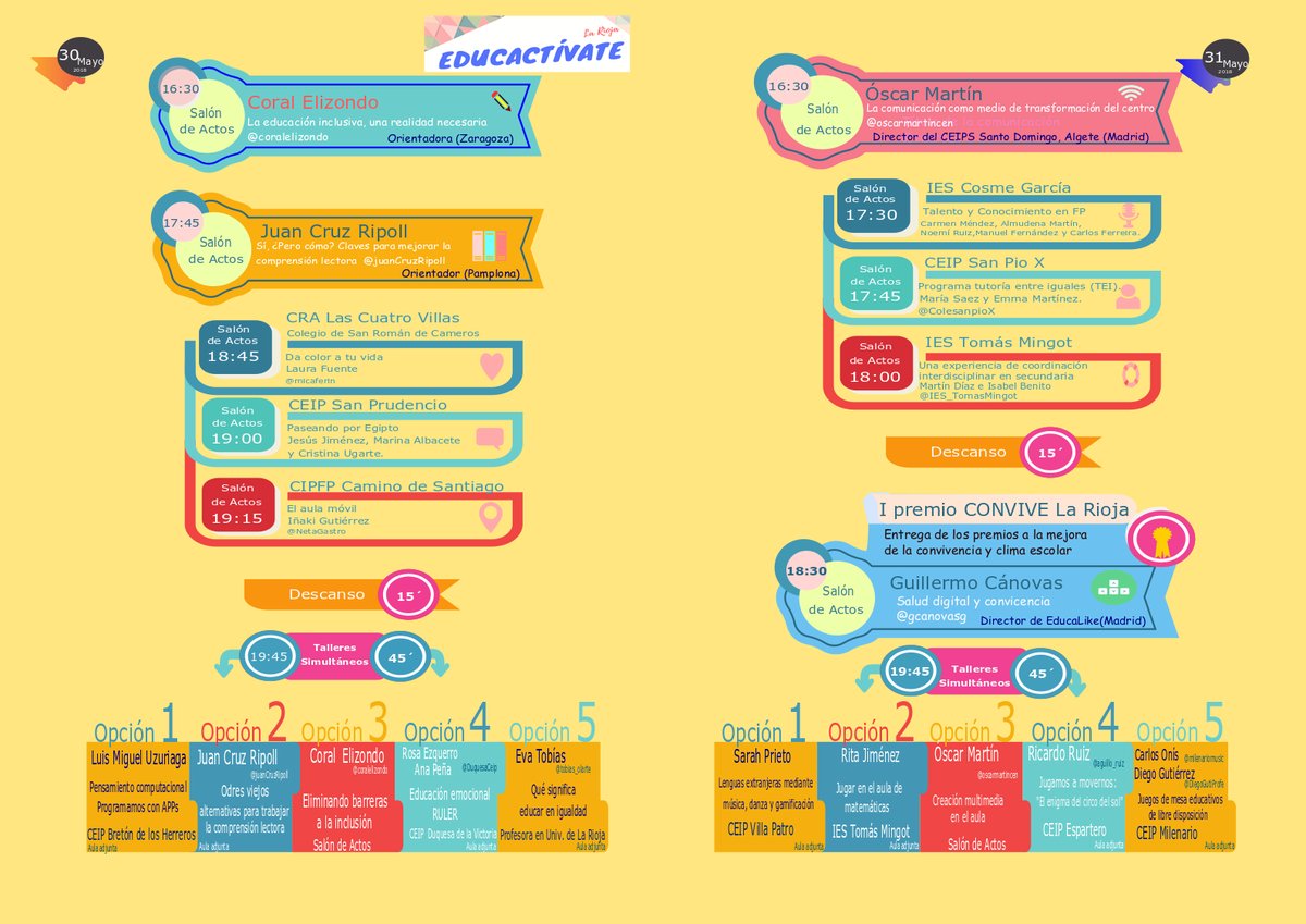 ieslalaboral's tweet photo. El miércoles 30 y jueves 31 de mayo el IES La Laboral acogerá las Jornadas de Innovación Educativa "Educactívate", organizadas por @cifelarioja. https://t.co/8CW7OSQhcC