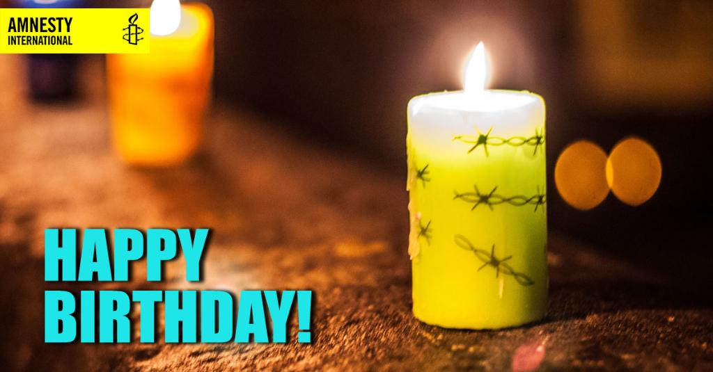 AmnestyNow's tweet image. It's our birthday! Thank you for helping us shine a light on human rights for 57 years #amnestyaction