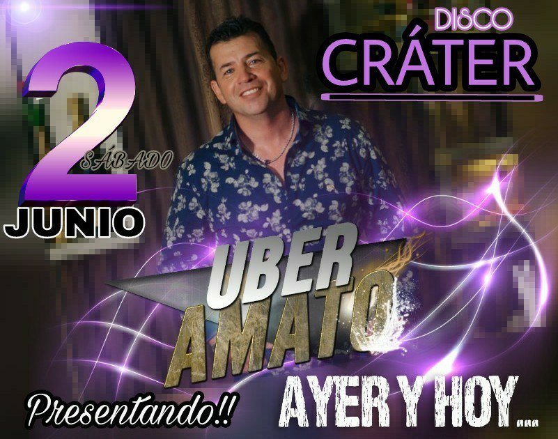 uberamato's tweet photo. ⭕⭕ESTE SÁBADO 2 DE JUNIO⭕⭕
 EN #CRÁTERDISCO❗❗
 PRESENTACIÓN DEL 2° CD 💿🎶
#AyeryHoy #2Cd
#UberAmato en Villa María de Río Seco😉 https://t.co/XYtsYCHADT