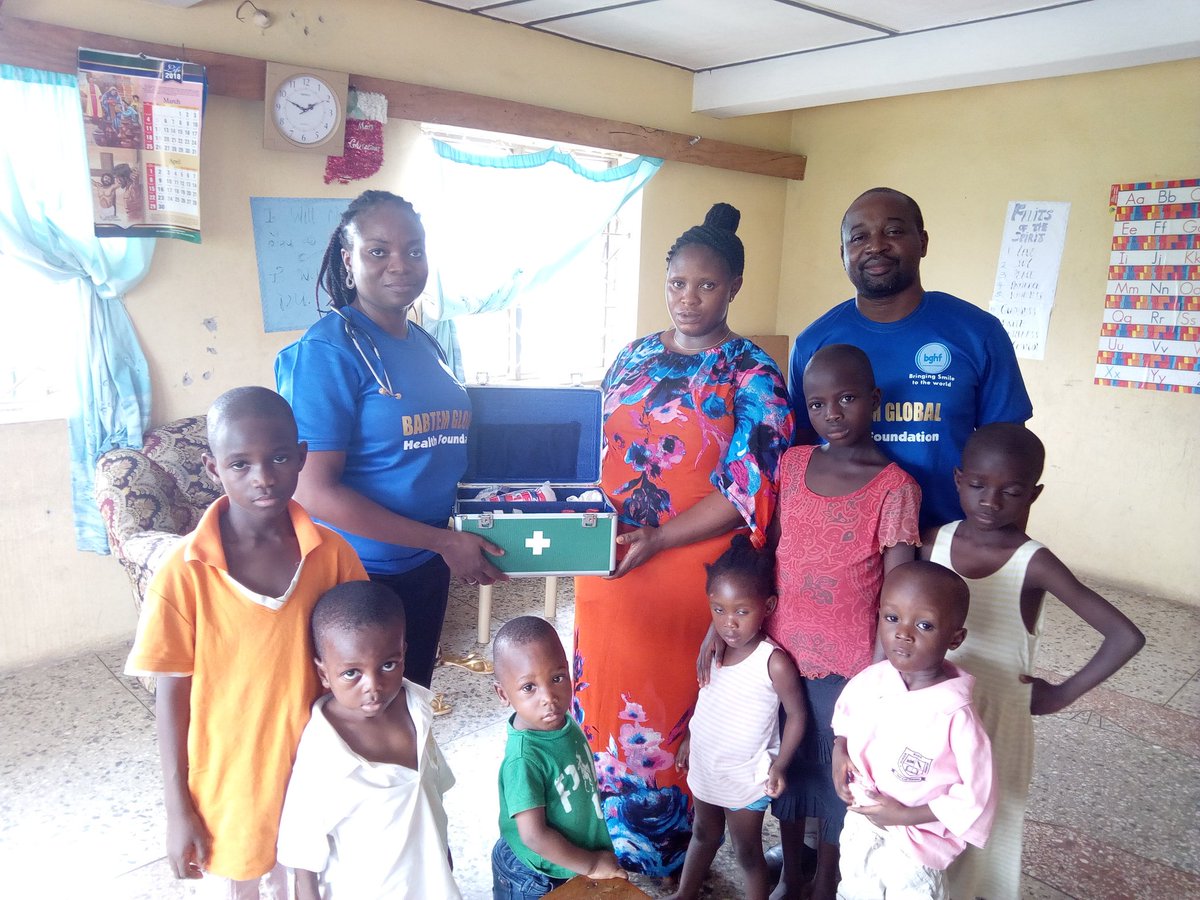 BabtemGHF's tweet photo. First Aid kit and money donation to orphanage home #ondo during
#medicaloutreach https://t.co/eLCC7PVeGy