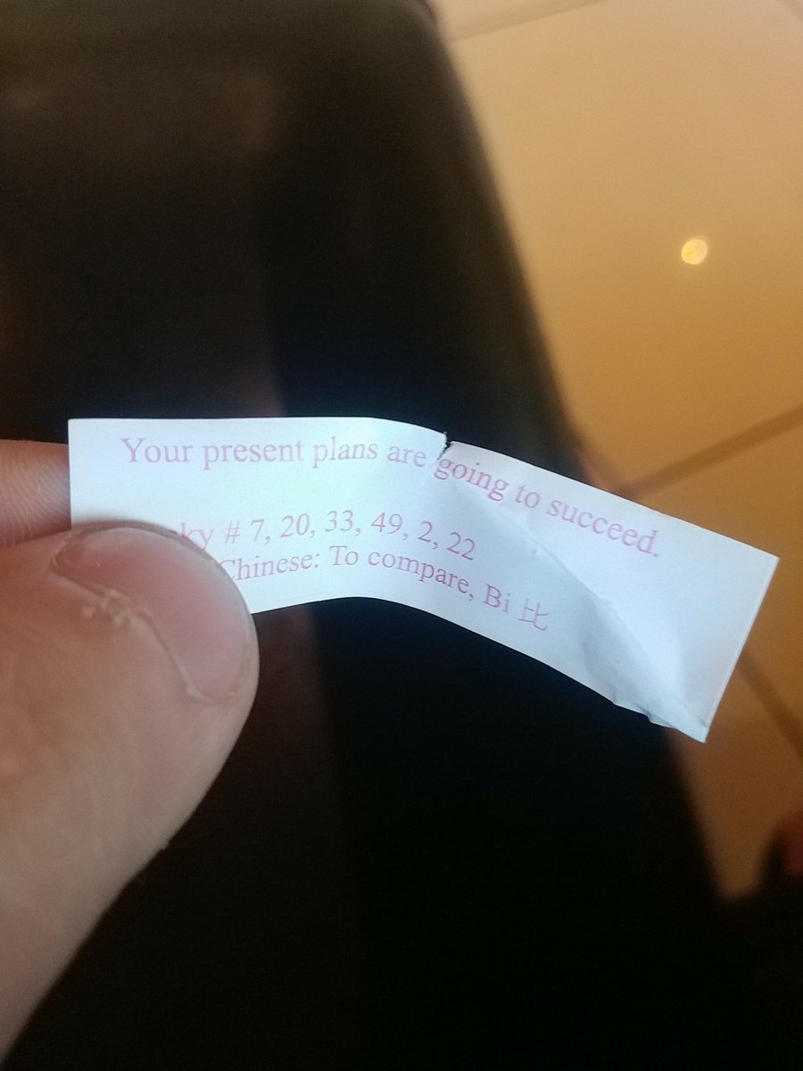 Feeling pretty good about this #fortunecookie