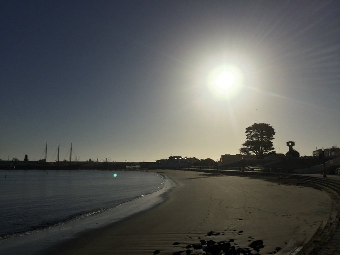 Grateful for so much this morning. Waking up with sunny skies, @Nov_Project_SF at Aquatic Park, sunbeams<a href="/tag/nofilter"class="tags"><span>#nofilter</span></a><a href="/tag/water"class="tags"><span>#water</span></a><a href="/tag/sun"class="tags"><span>#sun</span></a><a href="/tag/beach"class="tags"><span>#beach</span></a><a href="/tag/sf"class="tags"><span>#sf</span></a><a href="/tag/sunbeams"class="tags"><span>#sunbeams</span></a><a href="/tag/cove"class="tags"><span>#cove</span></a>