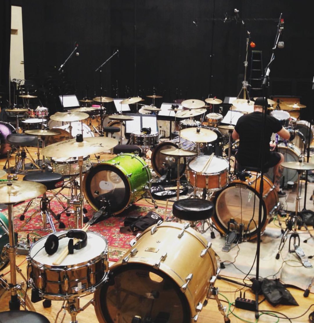 MarkCallaghanAu's tweet photo. Over 240 drummers, percussionists and bass players contributed to “Stand By You”. @Paul_Kay captures the setup for 32 drummers recorded together at #trackdownstudios

Pre-order now from @iTunes: https://t.co/eNVPjeYJx1
or our webstore: https://t.co/mboR0WfNhL https://t.co/AgJUPltNwl