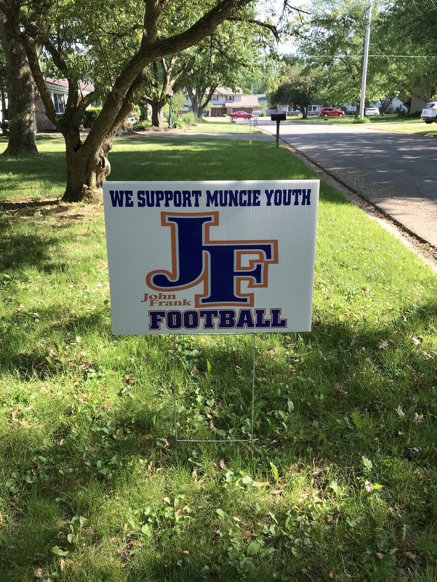 JFLFootball765's tweet photo. Thank you @MrsBales @jdebodonati @pryorfoundation @TylerDennis1348  for the support! Yard signs $10 &amp; proceeds go towards our league. We will personally deliver. https://t.co/iqH4bQ3lz1