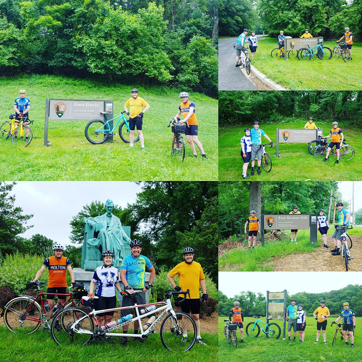 Chris_Roell's tweet photo. Led the troops on an @BicycleSPACE 40 mile #MemorialDay2018 ride to the #Lincoln American Civil War Forts in #WashingtonDC in honor of the #CivilWarVeterans who served! #bspacerides #lincolnloop #findyourfort #dccivilwarforts #americancivilwar #civilwarfort #MemorialDay #veterans https://t.co/UhHeJyYmJO