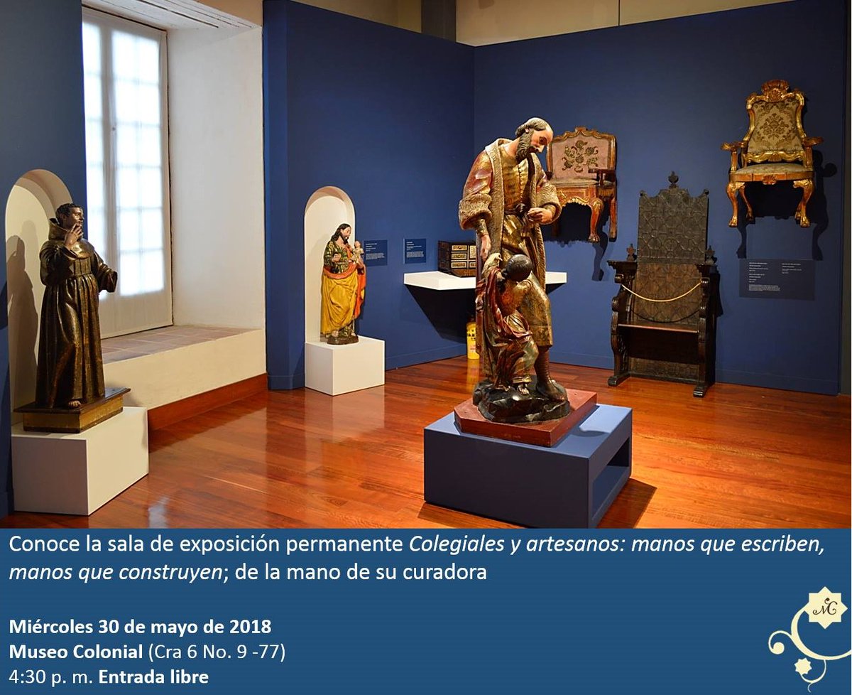 👨‍🏫 👐Acompaña a la historiadora Viviana Olave en un recorrido por la Sala 4 del Museo Colonial en donde los colegiales y los artesanos son protagonistas. ✍️👨‍🎨#EntradaLibre