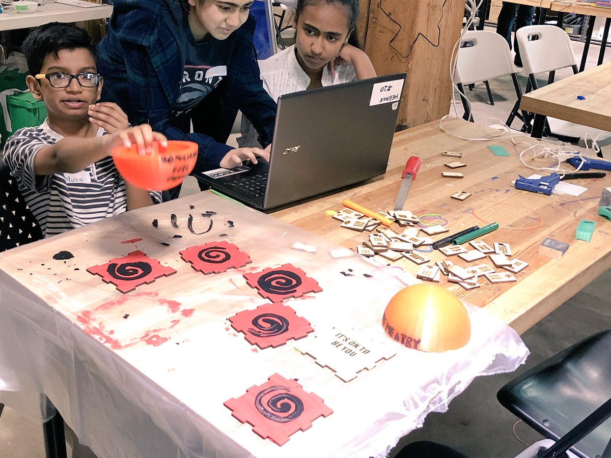 launchwithred's tweet photo. Day 3 @STEAM_Labs and we #failedup #iterated #collaborated and pushed our thinking using @arduino #soldering #lasercutting #3dprinting #designthinking @EldoradoPDSB #peel21st most of all FUN! #ExperientialLearning @PeelSchools https://t.co/ri4GGvcXXj