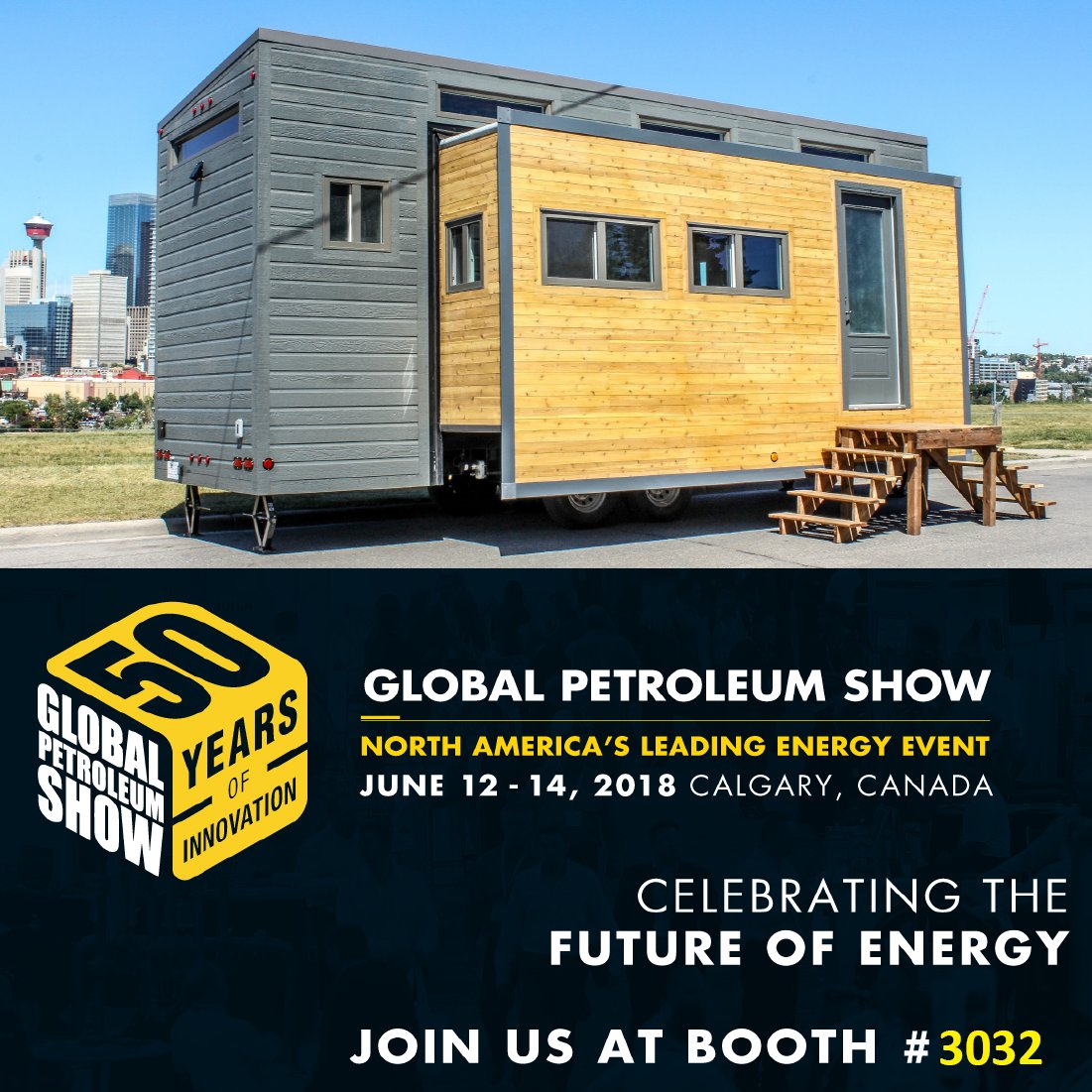 Did you know we'll be at the Global Petroleum Show here in Calgary in just a few weeks? If you're attending be sure to come and step inside this great housing option! We'll be at outdoor booth #3032!

#GPS2018 #GPS18 #globalpetroleumshow #yyc #yyctradeshow #tinyhousemovement
