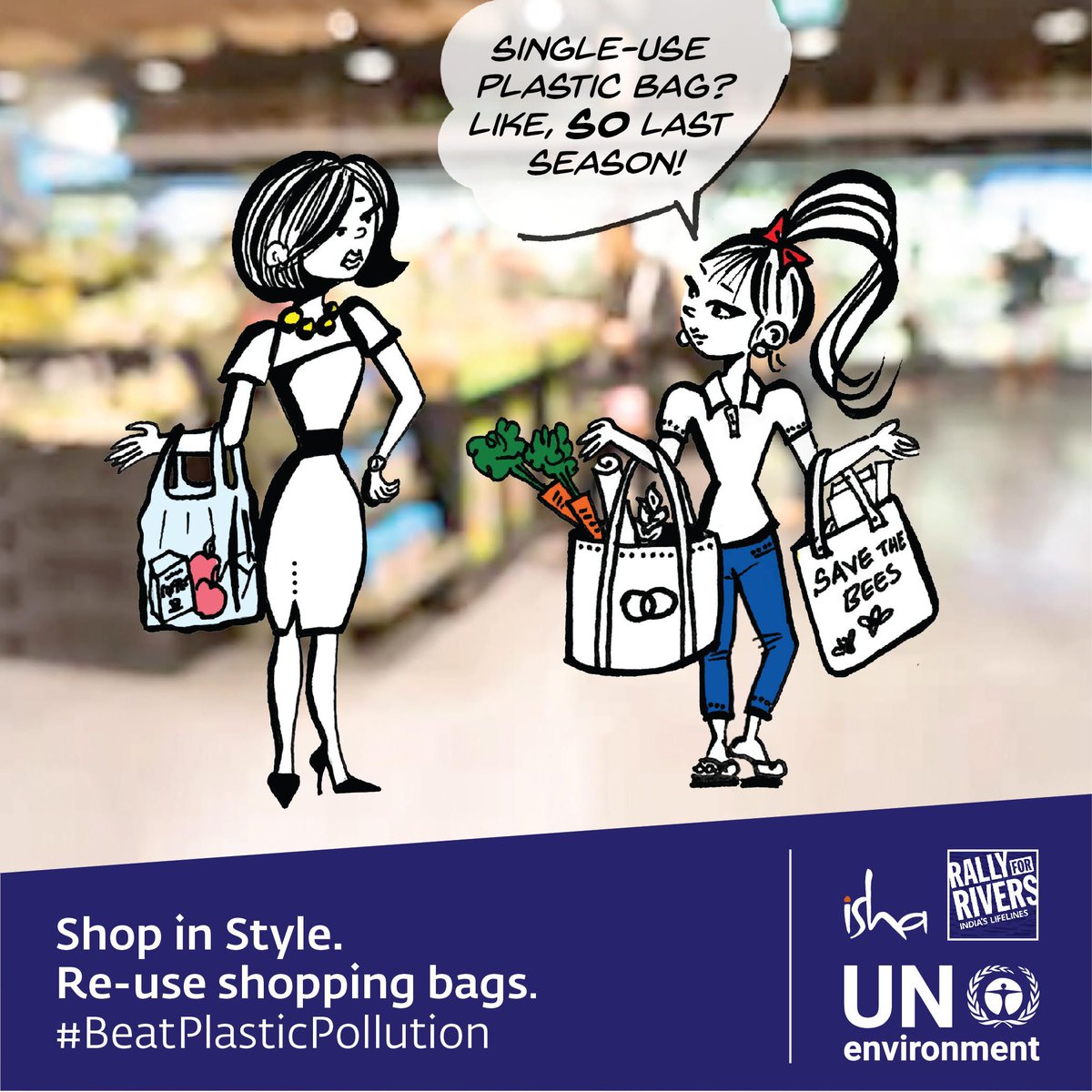 IshaUSA's tweet photo. 500 billion disposable plastic bags are used worldwide every year. Plastic
bags are used for an average of 12 minutes only. #BeatPlasticPollution, #Sadhguru,  #WorldEnvironmentDay https://t.co/FhvY2wMorI