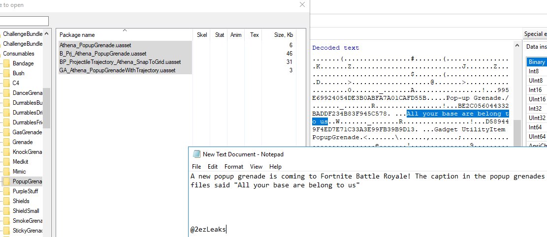 2ezLeaks's tweet photo. A new popup grenade is coming to Fortnite Battle Royale! (Leaked) @Ninja @TSM @FNBRLeaks #fortnite #FortniteBattleRoyale #Fortniteleaks @Avxry @TSM_Daequan @dakotaz @dramadrama @OMGitsAliA https://t.co/14pWlsbeFy