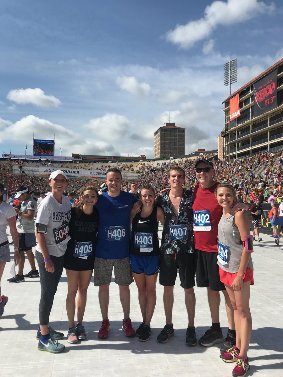 MalloryPlachy's tweet photo. Fourth year running the Bolder Boulder and this one was the best one yet! #PRBuffs https://t.co/ELE2lbuima