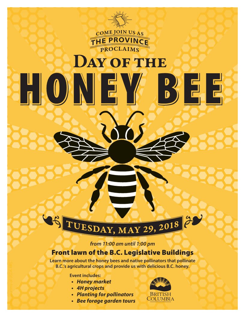 FeedTheBees's tweet photo. RT @BCGovNews: Bee 🐝aware of what plants🌼🌸 #BCBees 🐝🐝need to thrive and learn more about pollinators at #DayOfTheHoneyBee tomorrow 11am-2pm at the BC Legislature. @FeedTheBees @BCTreeFruit #BCAgri 🐝 https://t.co/Eg3eB4w68P