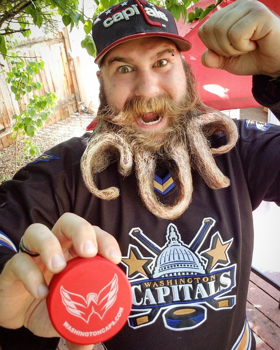 Eric Brooks and friend debut Caps vs Avs tandem beards