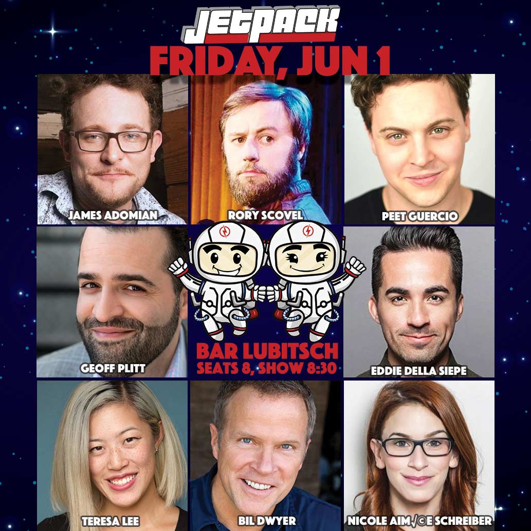 JetpackComedy's tweet photo. Friday 8pm | Free standup @BarLubitsch!
with @JAdomian @RoryScovel @EddieDellaSiepe @LeresaTee @BilDwyer @nicoleaimee @HeyTrevorSmith @GeoffreyPlitt @PeetGuercio
@thatsfunny @thecomedybureau
#jetpackcomedy #hollywood #lacomedy #losangeles #losangelesevents #standupcomedy https://t.co/KpMzn88Obe
